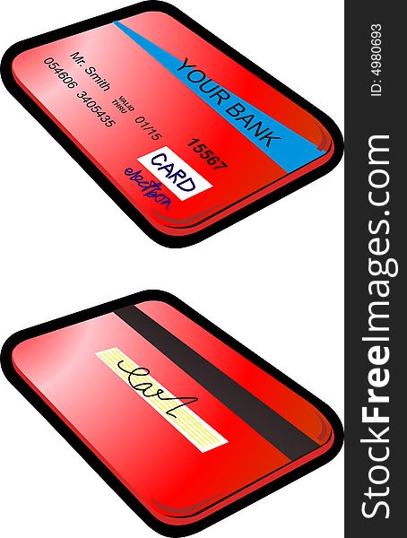 Illustration: plastic card - 2 sides