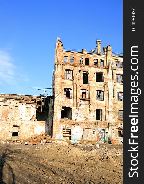 Old house to be demolished, podol, kiev, ukraine. Old house to be demolished, podol, kiev, ukraine