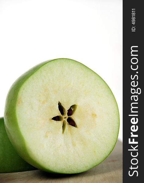 Cut Fresh Green Apple