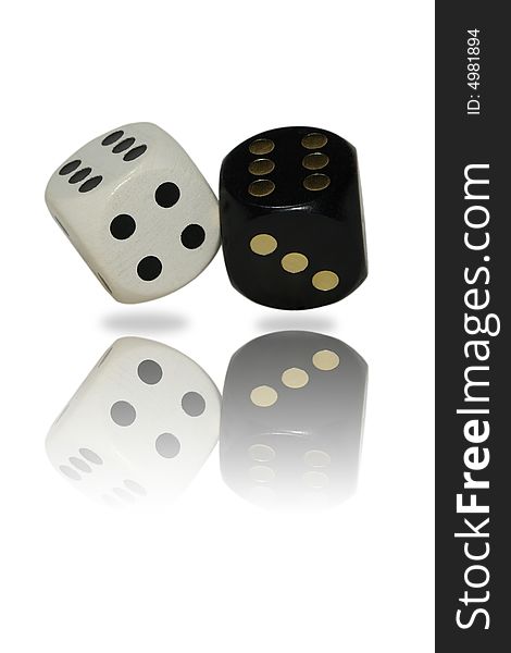 Black and white dice. The die is cast.