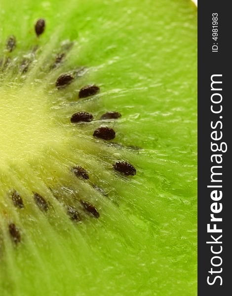 Amazing close-up of kiwi slice (3x)