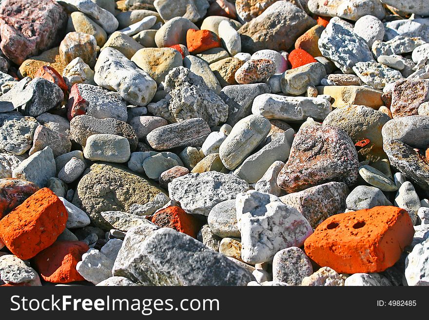 Heap Of Different Stones.