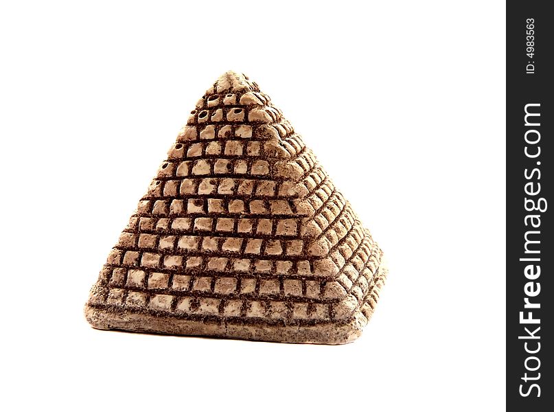 Miniature piramid isolated on white