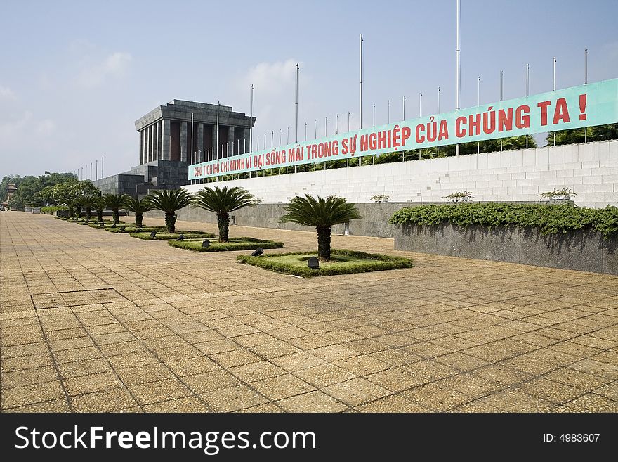 Ho Chi Minh - Mausoleum Hanoi, landmark in Vietnam. Ho Chi Minh - Mausoleum Hanoi, landmark in Vietnam