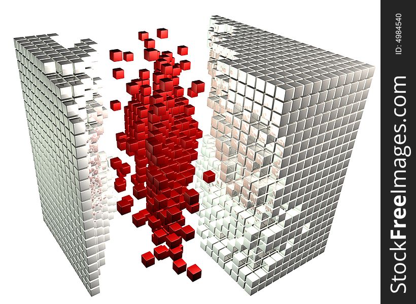 Abstract network made from blocks. Abstract network made from blocks