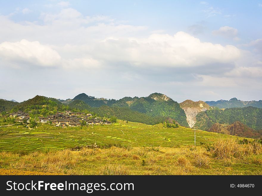 This is the view of Guizhou mountains in China. This is the view of Guizhou mountains in China.