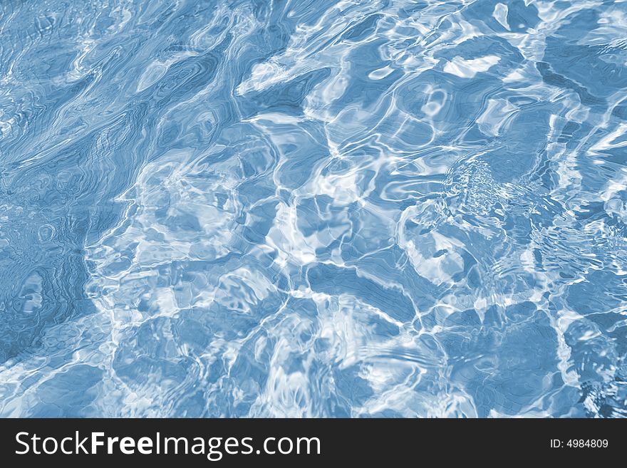 Background made of blue water