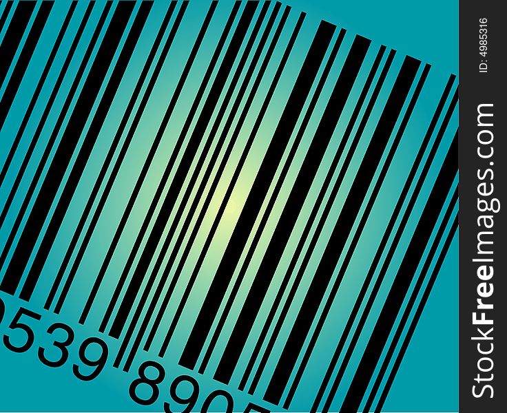 Vector illustration of the scanned bar code. Vector illustration of the scanned bar code