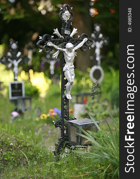 Cemetery of the unknown deceased Vienna, photographed in spring