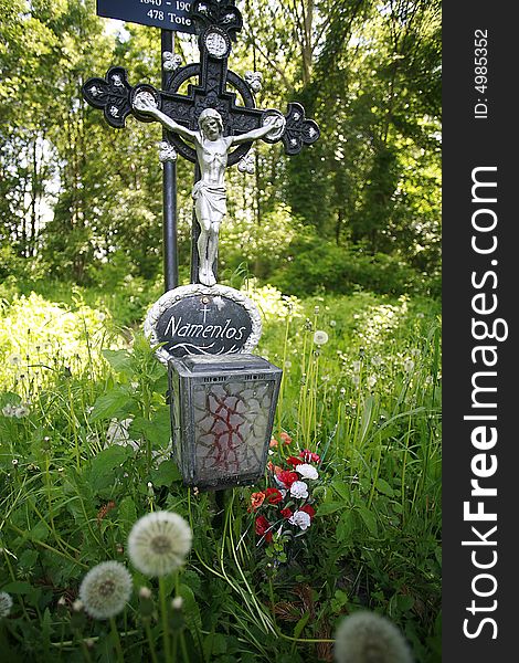 Cemetery of the unknown deceased Vienna, photographed in spring