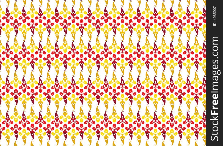 Ottoman style wallpaper pattern and shape