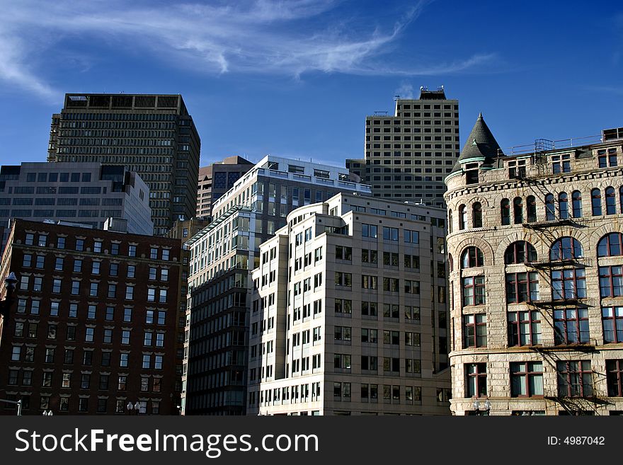 Stock image of Boston skyline