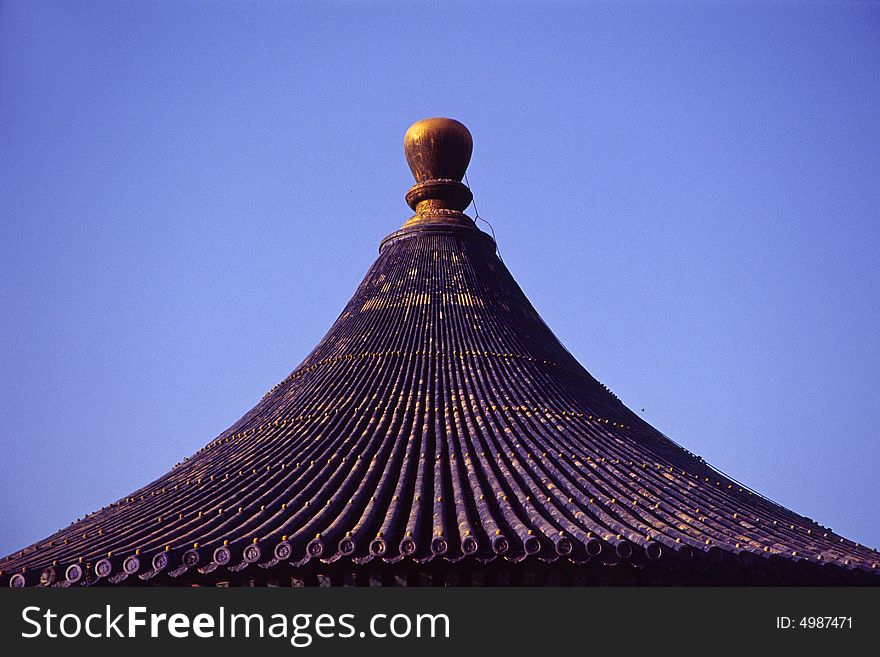 Unique style of roof, temple of the heaven, beijing, china