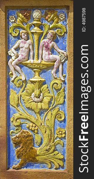 A Venetian style fresco tile