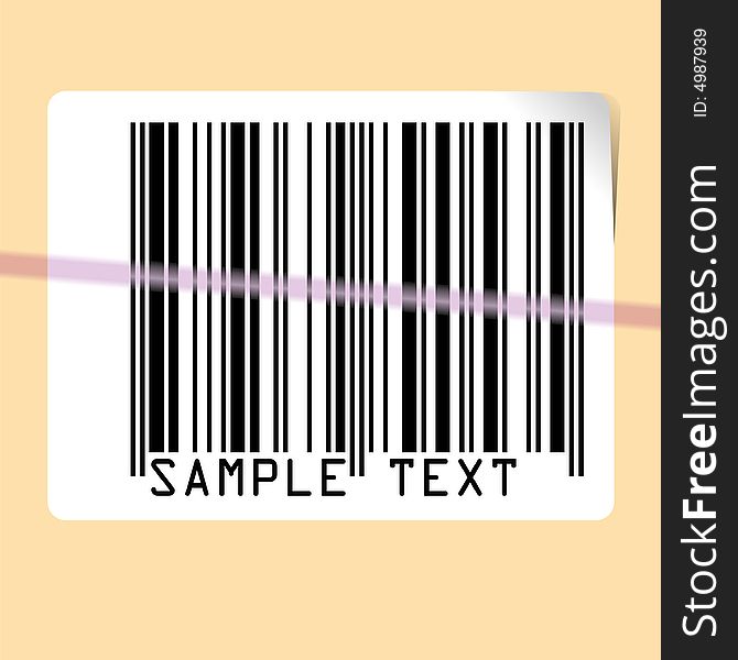Vector illustration of scanning bar code. Vector illustration of scanning bar code