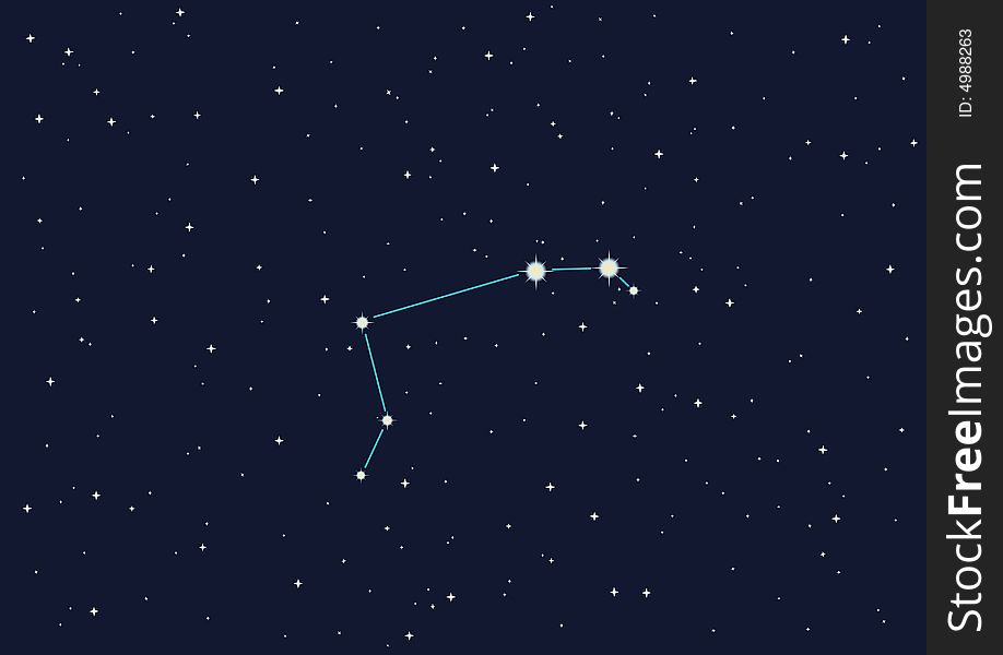 Computer generated illustration of constellation Aries