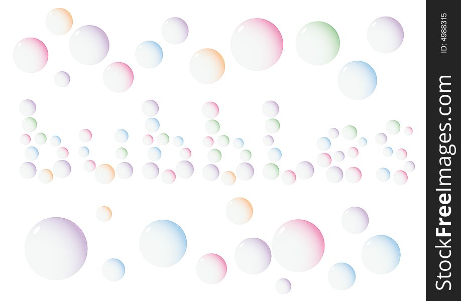 Computer generated illustration of bubbles