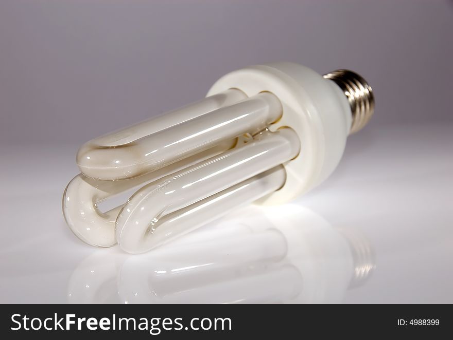 Isolated compact florescent light bulb. Isolated compact florescent light bulb