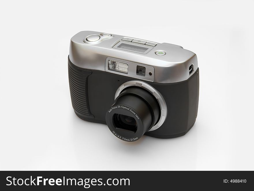 Digital camera isolated on white background