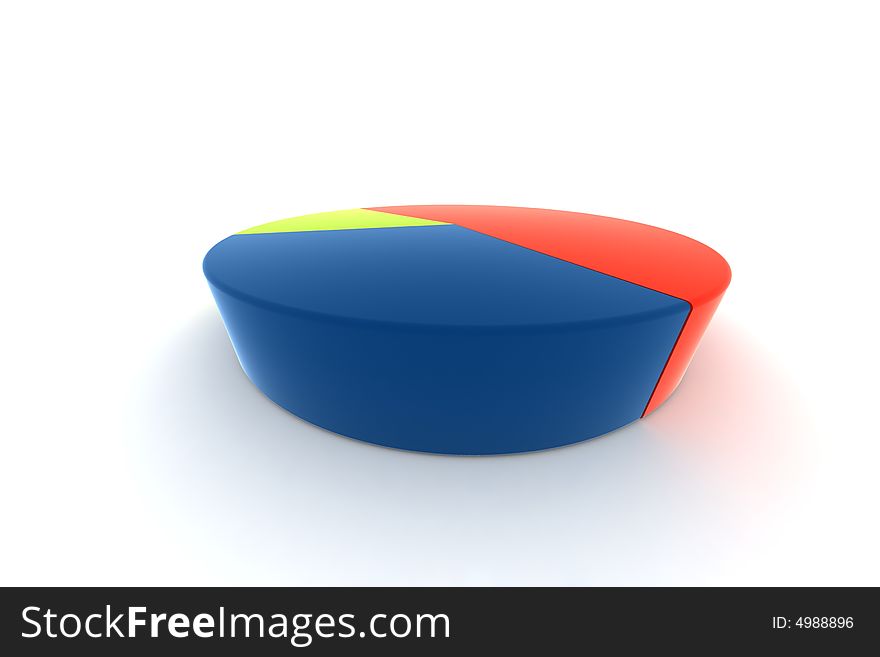 Statistics - 3d isolated multicolor diagram. Statistics - 3d isolated multicolor diagram