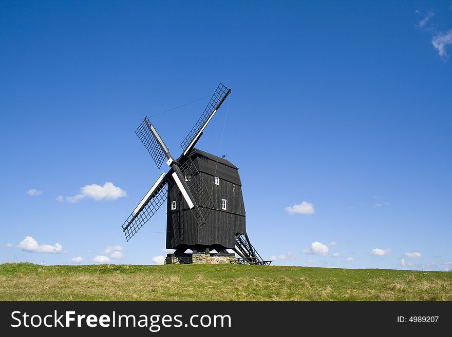 Windmill, sun, mill, nature, ecology