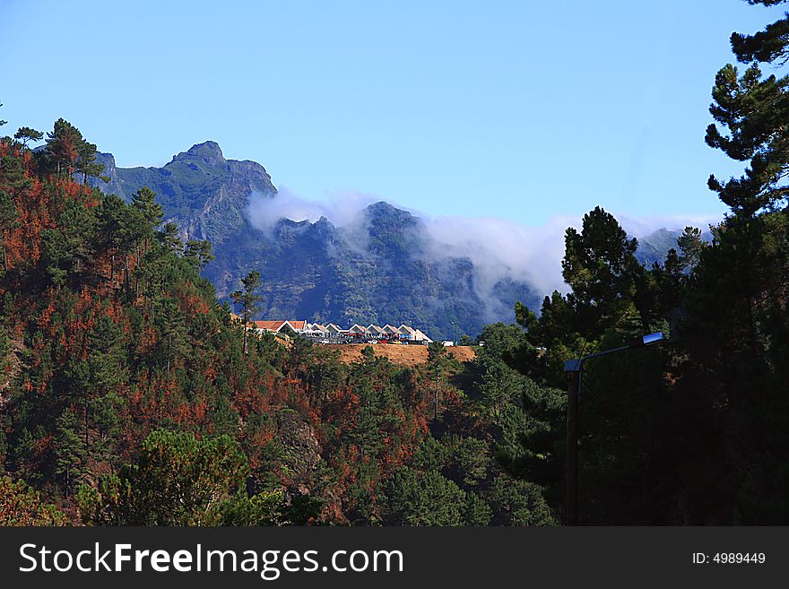 Mountain peaks in the Nuns Valley region of Madeira. Mountain peaks in the Nuns Valley region of Madeira.