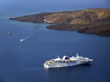 Cruise On Santorini Royalty Free Stock Photos