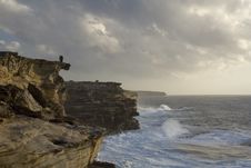 Wild Ocean Nad People Silhouettes Royalty Free Stock Photo Wild Ocean Nad People Silhouettes Royalty Free Stock Photo