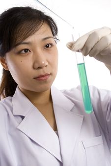 Scientist With Test Tube Royalty Free Stock Photo
