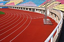 The Runway Of The Athletic Stadium Royalty Free Stock Photo