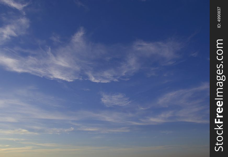 Blue sky shot with white clouds. Blue sky shot with white clouds