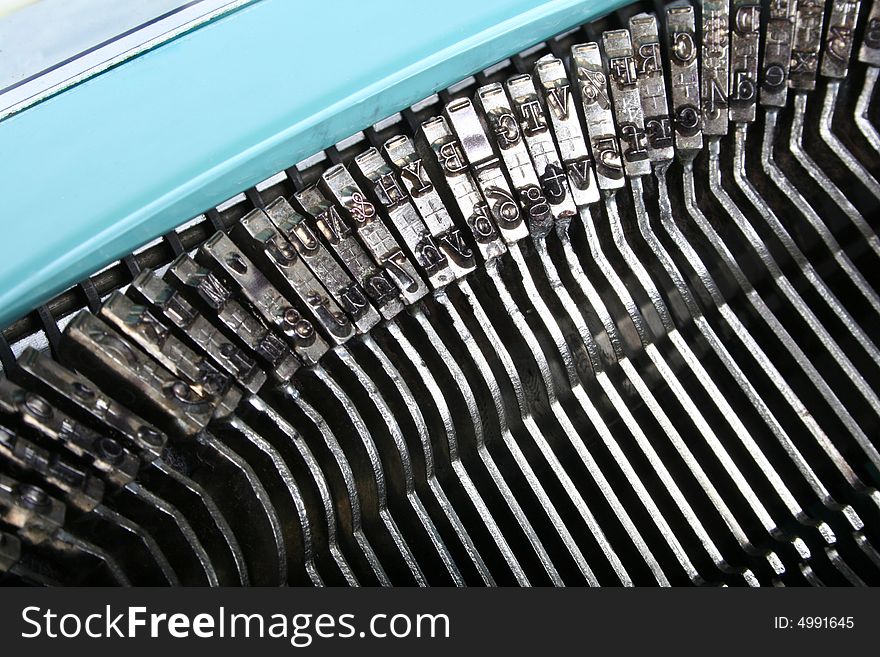 Keys of an old manual typewriter. Keys of an old manual typewriter.