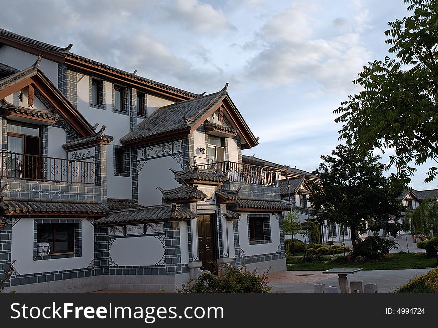 Traditional chinese house in yunnan china