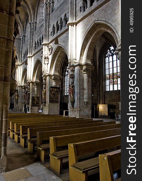 Arches in a old church in nuremberg, germany. Arches in a old church in nuremberg, germany