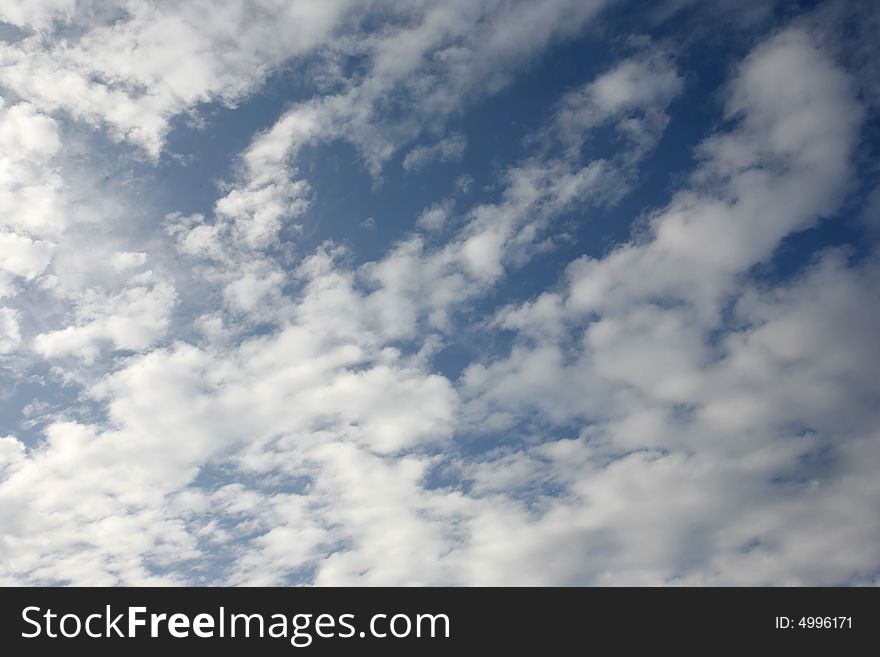 Blue sky and clouds formations