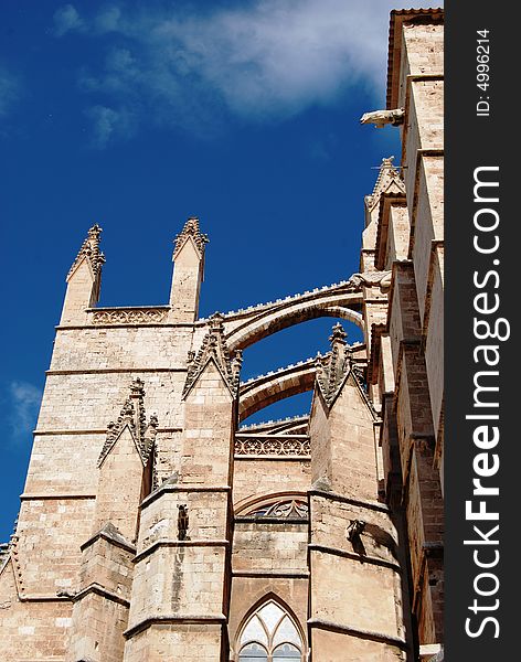 Beautiful ancient gothic Cathedral in Palma de Mallorca. Beautiful ancient gothic Cathedral in Palma de Mallorca