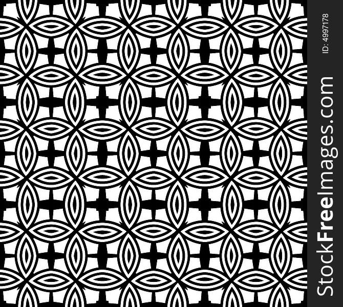 Abstract seamless black-and-white pattern - graphic illustration. Abstract seamless black-and-white pattern - graphic illustration