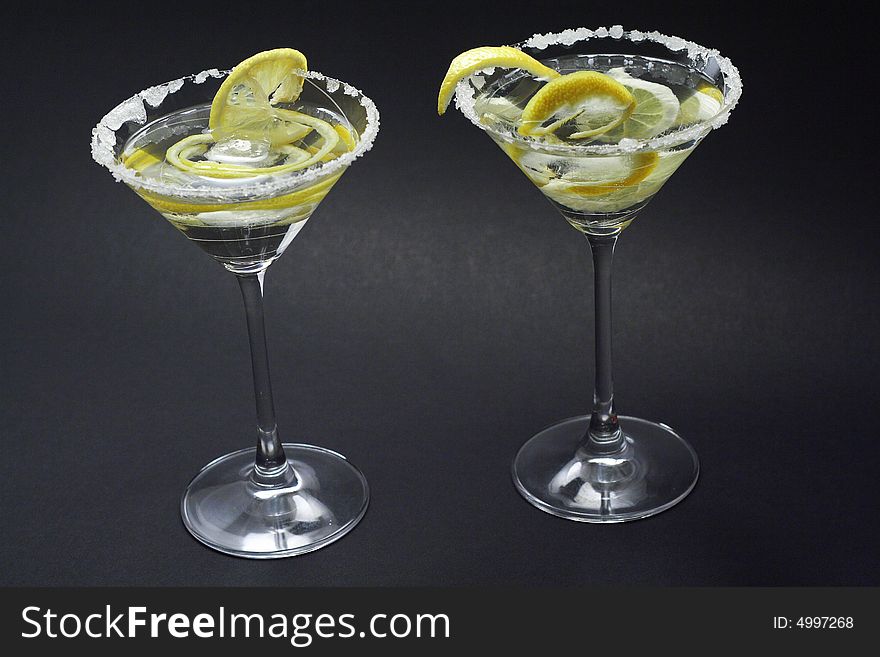 Martini With Sugar Crust, Lemon And Peels