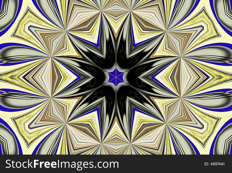 Abstract malty-final star with patterns. Illustration. Abstract malty-final star with patterns. Illustration.