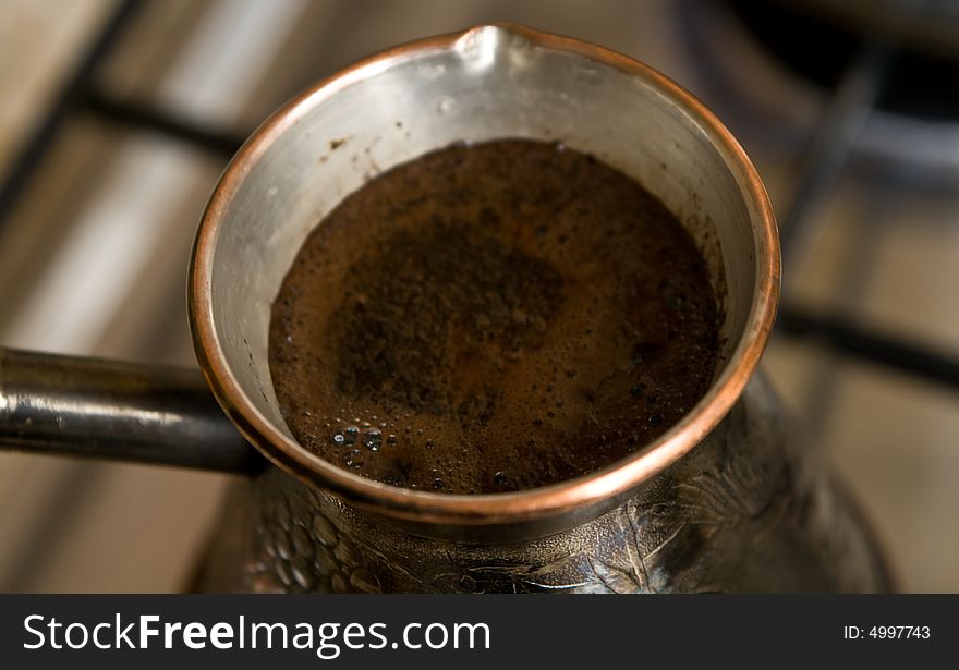 Cezve With Black Coffee