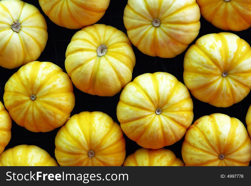Little pumpkins with dark background