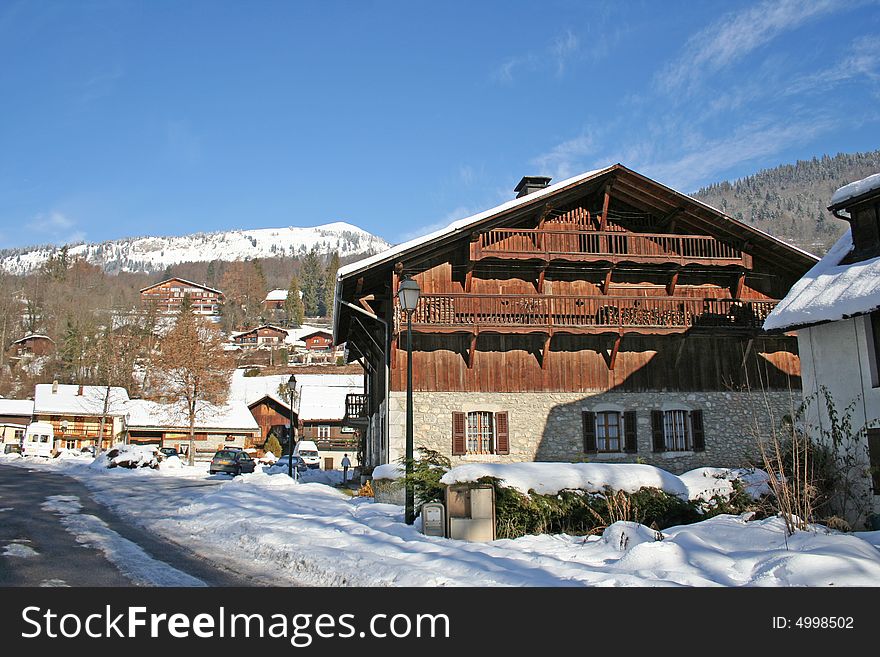 Alpine villa in the alpine village. Alpine villa in the alpine village