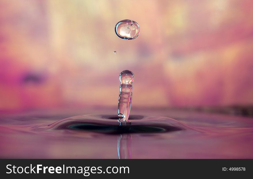 Cold water drop in various color