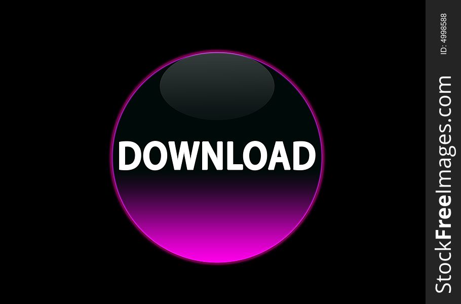 Button Download Pink Neon