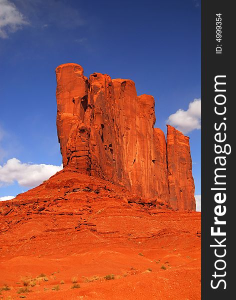 Large rock formation found in the Navajo nation land of Monument Valley. Large rock formation found in the Navajo nation land of Monument Valley
