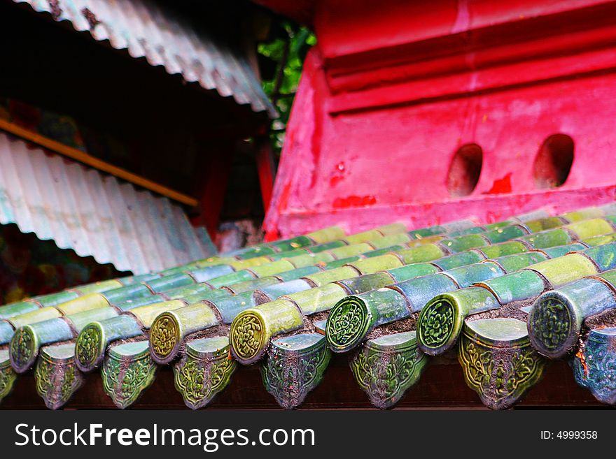 Colorful temple in Vietnam - travel and tourism. Colorful temple in Vietnam - travel and tourism.