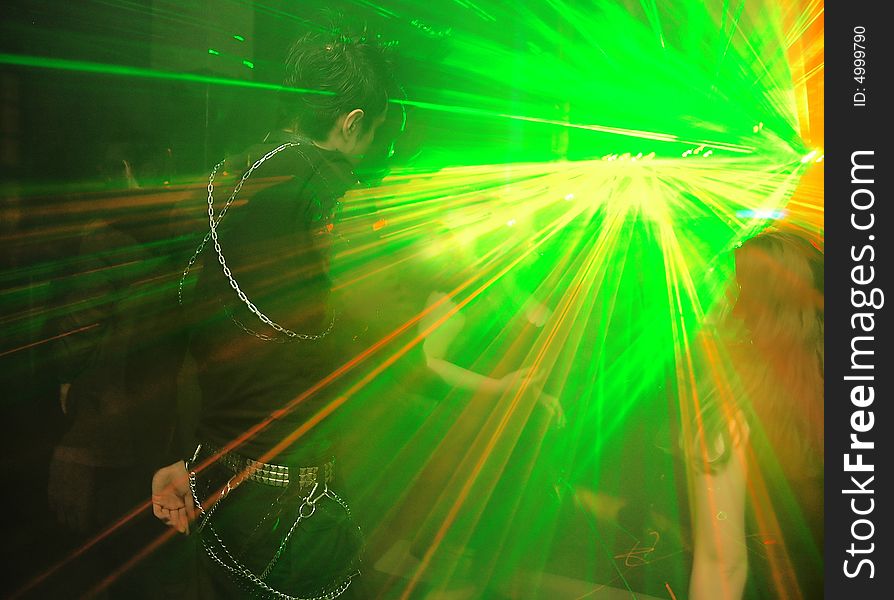 Big gothic and industrial party with lasers. Big gothic and industrial party with lasers