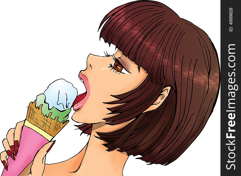 Girl With Ice Cream