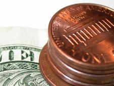 Cents On A Dollar Royalty Free Stock Image Cents On A Dollar Royalty Free Stock Image