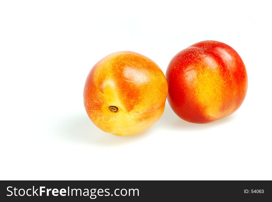 Two rean and yellow nectrines